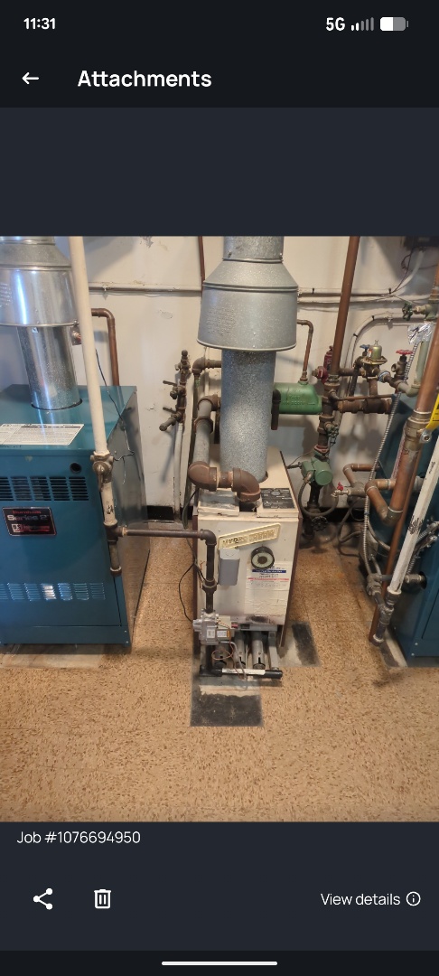 performing maintenance on three boilers, two newer and one really old one
