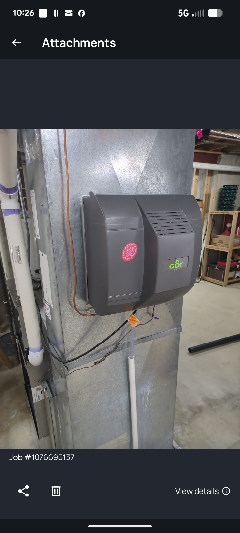 performing maintenance on a high efficiency Bryant system and humidifier 