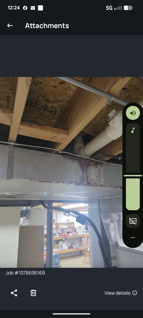 replacing a bad rusted piece of trunkline on the main central air conditioner 