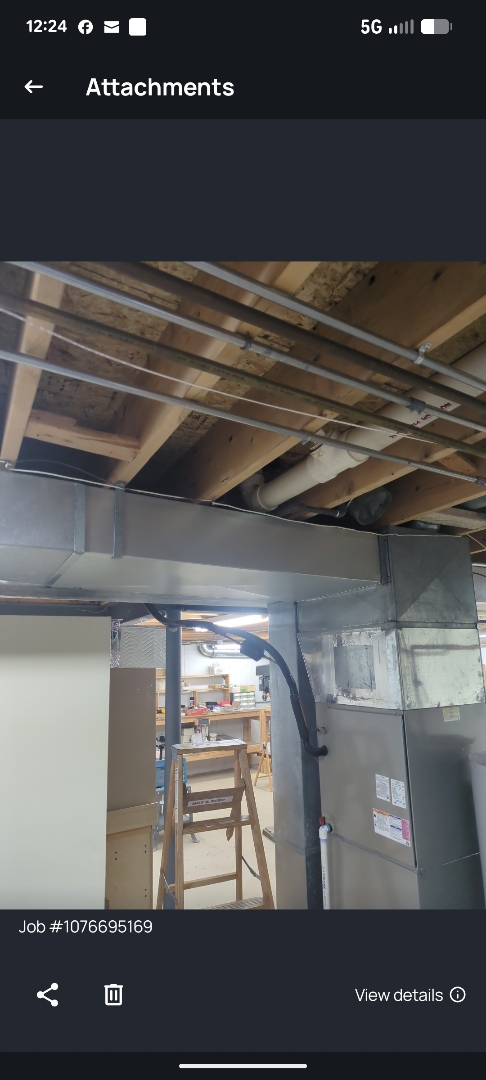 replacing a bad rusted piece of trunkline on the main central air conditioner 