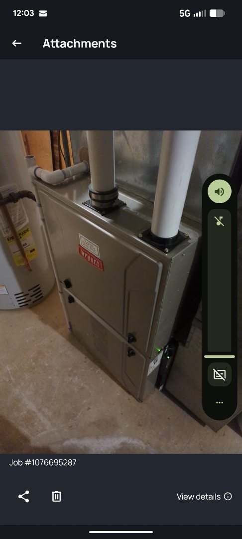 repairing a high efficiency Bryant furnace and changing pco bulb