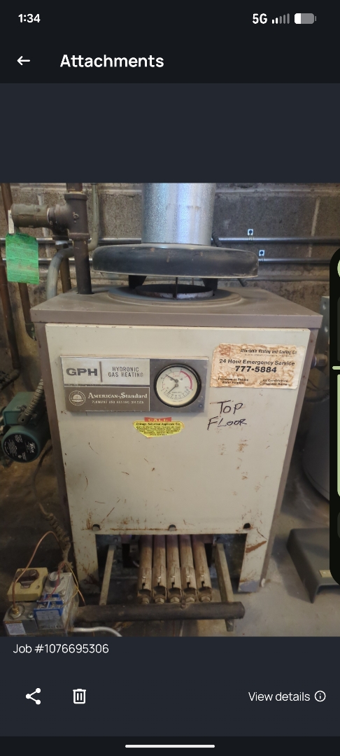 performing maintenance on two very old boilers