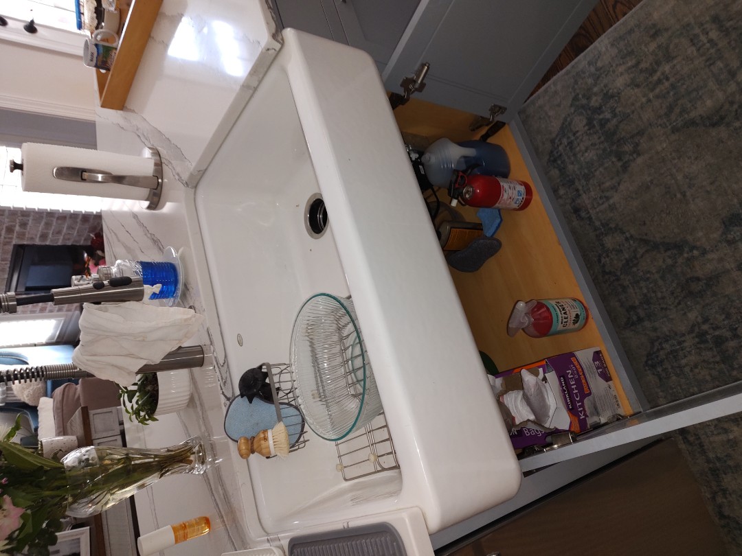 Kitchen sink drain cleaning 