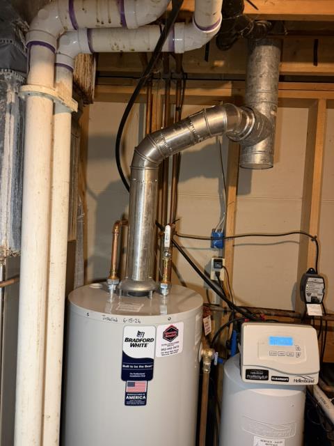 Installed new 40 gal BW atmospheric water heater. 
