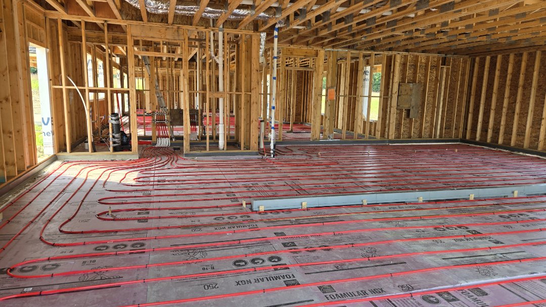 installing infloor heat.
