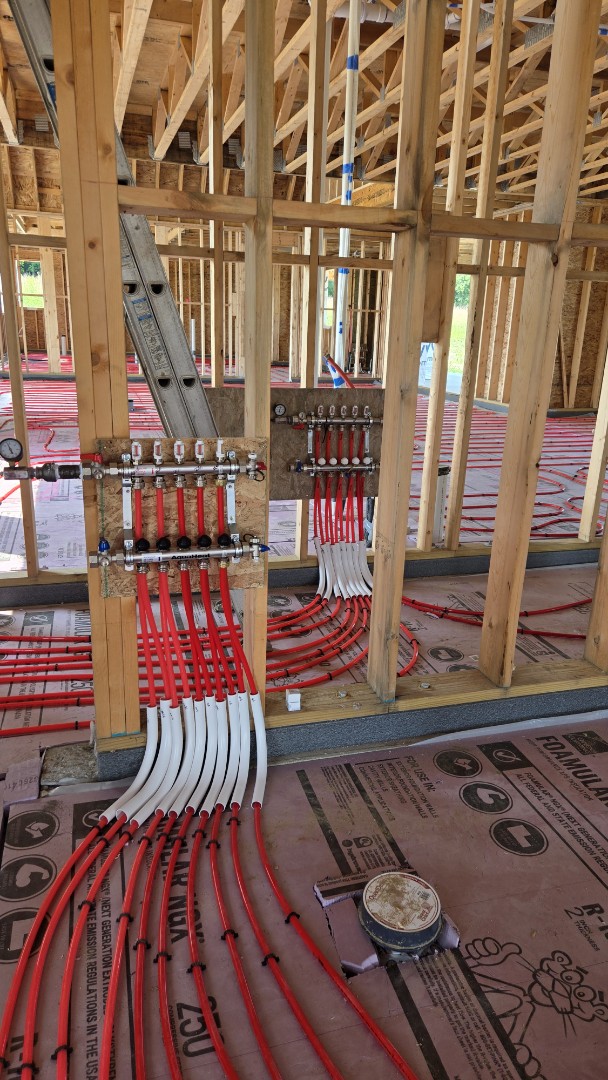 installing infloor heat.
