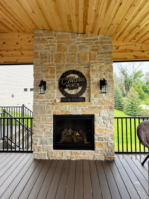Installed a Kozy Heat SP41 gas fireplace for a Wild Prairie Homes screen porch project. Completed the fireplace installation and tested the unit to ensure everything was operating properly. A great addition to this new porch!