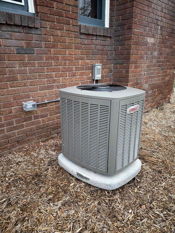 Successfully installed a new 2-ton Lennox air conditioning unit and evaporator coil according to Option 2 specifications. System was properly mounted on a concrete pad with all electrical connections completed through a new dedicated circuit. All necessary mechanical, electrical, and AC permits were secured prior to installation.