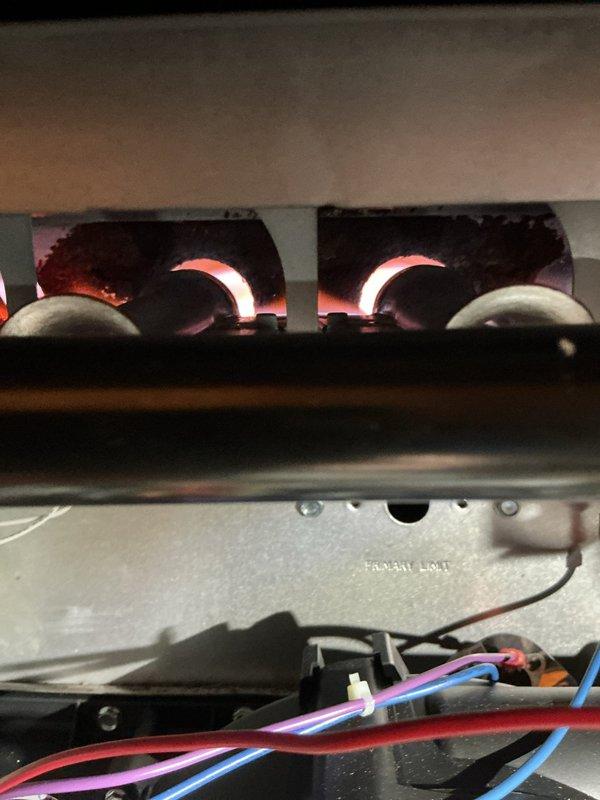 Responded to service call for gas odor at furnace intake valve on a 6-year-old unit. Upon inspection, identified a small leak at the gas valve connection. Tightened connection, applied leak detection solution to verify repair, and tested system operation with normal flame pattern observed at burners. Unit now functioning properly with no detectable gas leaks.