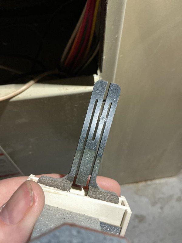 Diagnosed no-heat issue on natural gas forced air system. Inspected electrical connections and found damaged mounting bracket causing intermittent connection failure. Replaced faulty bracket and verified proper operation of ignition sequence, resulting in restored heat production with normal system cycling.