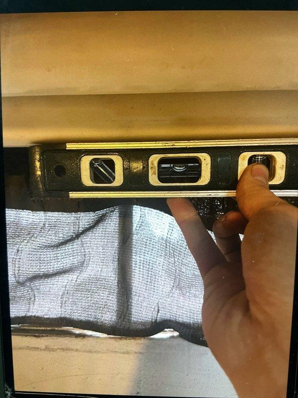 Completed warranty service by replacing defective blower motor (30G19) under Lennox warranty. Retrieved S40 thermostat serial number as requested and verified proper system operation using level testing.