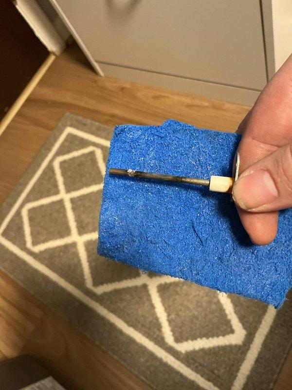 Performed routine maintenance on forced air furnace reporting no heat. Inspected and cleaned flame sensor with abrasive pad to remove corrosion buildup that was causing system failure. System now functioning properly with restored heating operation.