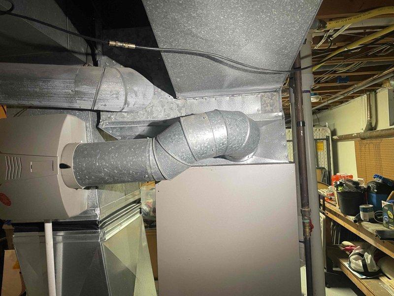 Performed diagnostic assessment on 13-year-old non-operational furnace located in basement. System exhibited zero activity when calling for heat. Visual inspection of the unit revealed potential issues with the ignition system and possible control board malfunction that will require replacement of components to restore heating functionality.