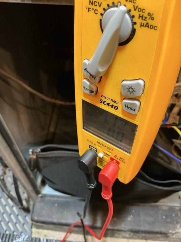 # HVAC Maintenance - AHM Service Report

Completed annual heating maintenance on air handler unit. Performed comprehensive system inspection and diagnostics using calibrated testing equipment. Measured and recorded critical operating parameters including temperature differentials across heat exchanger, verifying proper heating output at 38.5°F rise. Conducted electrical diagnostics with digital multimeter to verify proper voltage, amperage, and system controls operation. Inspected all accessible components including blower assembly, ductwork connections, and electrical connections. All measurements fell within manufacturer specifications. System operating normally with no deficiencies noted. Unit left in proper working condition.