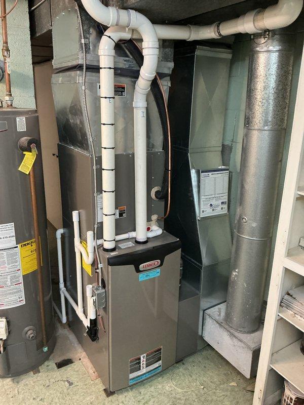 # Annual Furnace Maintenance Service

Completed comprehensive annual maintenance on a 10-year-old residential forced-air furnace system as part of scheduled preventive maintenance membership. Performed thorough inspection of furnace unit, control boards, electrical connections, and associated HVAC components including adjacent air handler. All systems tested and confirmed operating within normal parameters with no deficiencies noted.