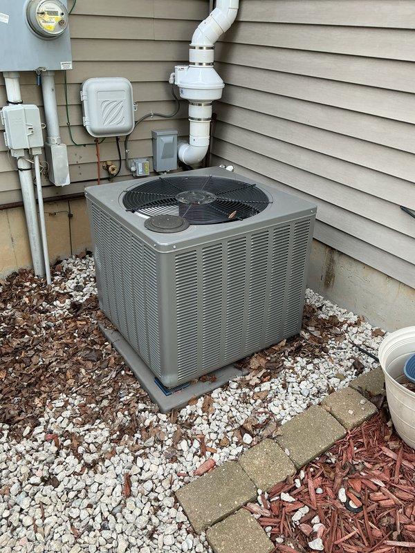Completed annual cooling maintenance on residential air conditioning system. Performed comprehensive inspection of outdoor condenser unit, verified proper operation of fan motor and compressor, checked refrigerant levels, cleaned condenser coils, and inspected condensate drain system. All components found operating within normal parameters with no deficiencies noted.