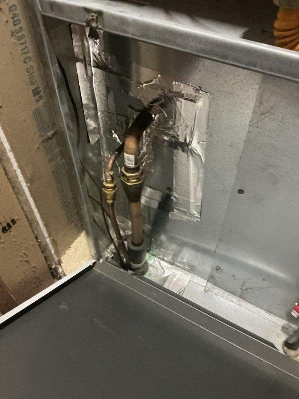 Completed annual cooling maintenance on residential HVAC system. Performed comprehensive inspection of indoor air handler unit and outdoor condenser, checked refrigerant levels and electrical connections, examined copper line insulation for deterioration, and verified proper system operation. No deficiencies were identified during the preventive maintenance visit.