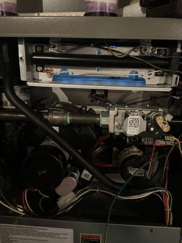 Completed comprehensive 5-year ComfortGuard maintenance inspection on residential HVAC system. Performed thorough examination of furnace internal components including blower motor assembly, actuator mechanisms, electrical connections, and control modules. Inspected and verified proper operation of air filtration system, ductwork connections, condensate drainage piping, and all associated mechanical and electrical components to ensure optimal system performance and reliability.