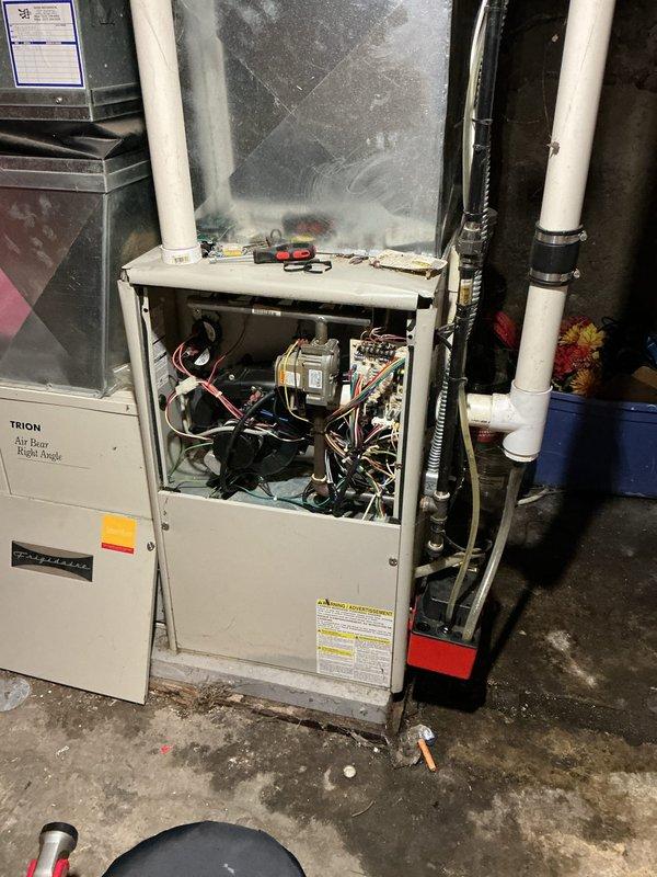 Responded to service call for non-functioning condensation pump on Trane heat pump system. Upon arrival, accessed unit's internal components and control panel to diagnose the issue. Inspected condensate drain lines, pump assembly, electrical connections, and control board wiring. Verified proper operation of condensation removal system and ensured all drainage pathways were clear and functioning correctly to prevent water accumulation and potential property damage.