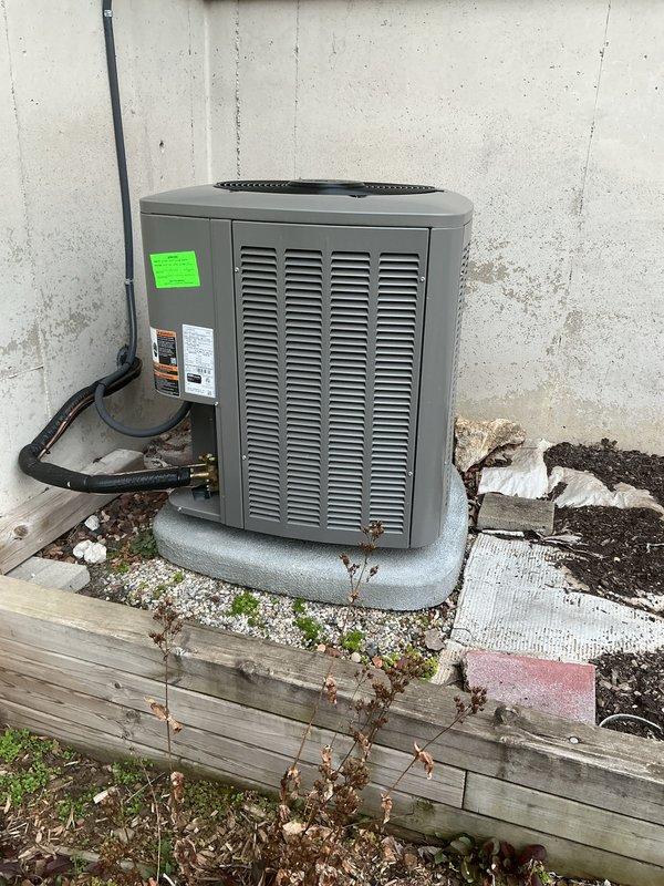 Completed recurring Air Care Maintenance service on residential HVAC system. Performed comprehensive ACM inspection and maintenance procedures on outdoor condenser unit, including evaluation of electrical connections, refrigerant lines, and overall system condition. Unit exterior and surrounding area documented showing normal operational status with system functioning within manufacturer specifications.