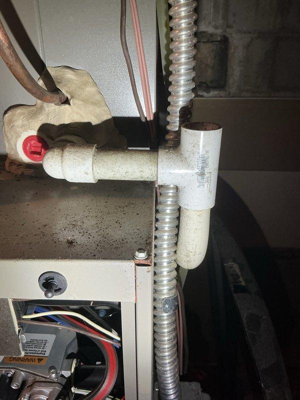 Completed annual HVAC maintenance service on air handling system. Inspected heavily soiled air filter showing significant dust and debris accumulation with uneven discoloration across the filter media. Replaced dirty filter with new unit to restore proper airflow and system efficiency. Verified all mechanical components, refrigerant lines, electrical connections, and condensate drain system operating within normal parameters.