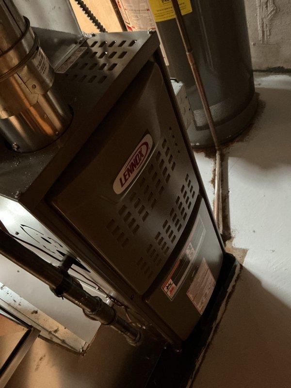 Completed scheduled Air Care Heating maintenance on Lennox furnace unit. Performed comprehensive system inspection including visual examination of external cabinet, internal blower motor assembly, electrical connections, and gas train components. Verified proper operation of all mechanical and electrical systems, checked wire harnesses and control board connections, and confirmed blower motor function. Unit operating within manufacturer specifications with no issues identified.