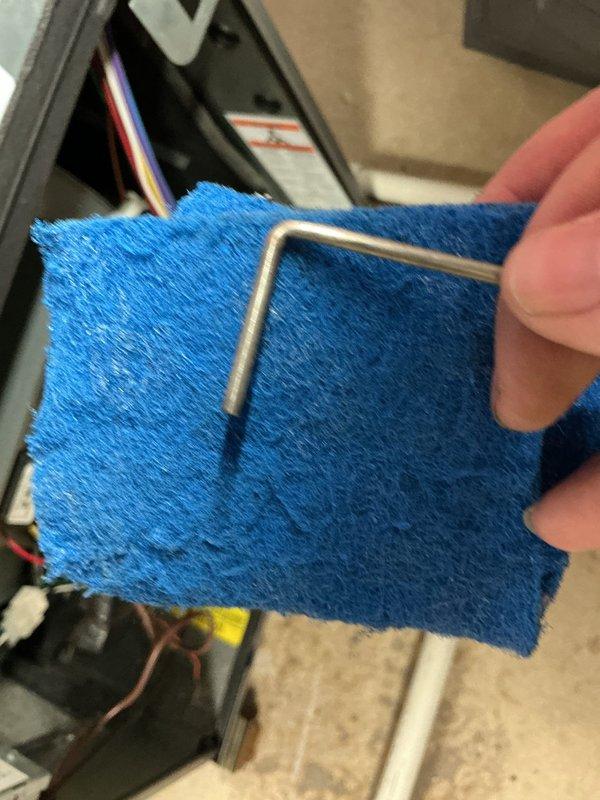 Completed routine air handler maintenance inspection on residential HVAC system located in attic space. Performed diagnostic testing using temperature probes, inspected internal components including wiring connections and control boards, and cleaned evaporator coil using specialized foam cleaning pads to ensure optimal airflow and system efficiency.