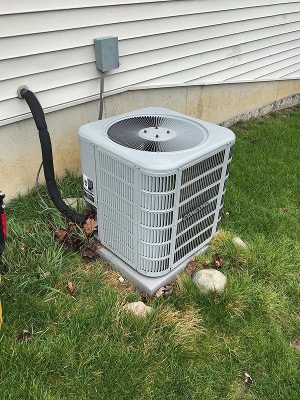 Completed annual cooling maintenance on residential HVAC system, including inspection of outdoor condenser unit and replacement of furnace filters. Performed comprehensive system evaluation, renewed air care membership, and conducted pre-season cooling assessment to ensure optimal performance for upcoming warmer months.