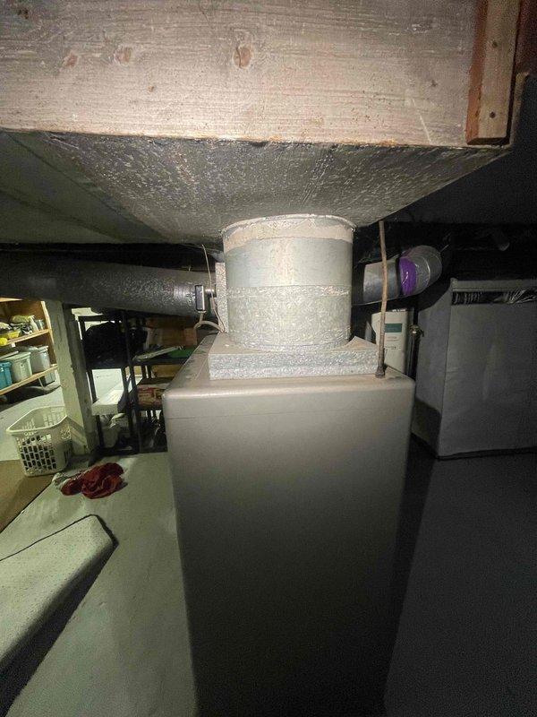 Provided comprehensive estimate for replacement of 20+ year old natural gas furnace located in basement. Current unit is non-operational and showing significant age-related wear and deterioration. Assessed existing HVAC installation including ductwork configuration, venting system, and equipment placement to determine optimal replacement options and specifications for new gas furnace system.