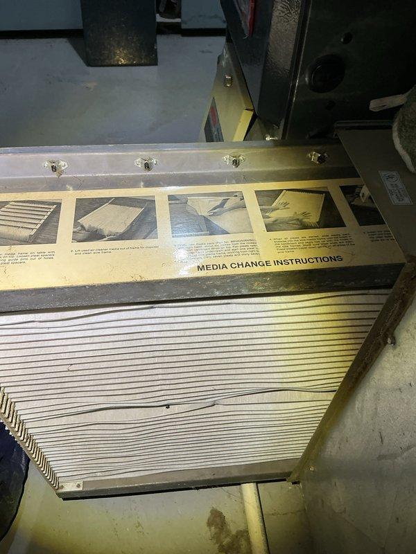 Completed annual cooling maintenance on residential HVAC system. Inspected air handler unit, verified proper operation of heat exchanger components, and reviewed media filter housing with change instructions. System operational and ready for cooling season.