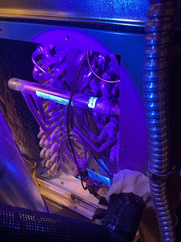 Completed scheduled Air Care Maintenance on residential HVAC system. Inspected furnace unit and associated components including expansion tank, copper piping, and condensate drainage system. Replaced air filter as needed and verified proper operation of all mechanical systems and electrical connections.