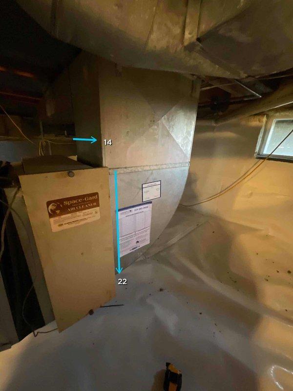 Responded to service call for 21-year-old Bryant furnace in basement displaying error codes 13 and 33 with no heat condition. Assessed existing heating system and provided replacement estimate for furnace unit. Equipment located in basement mechanical room with existing PVC venting infrastructure and ductwork in place.