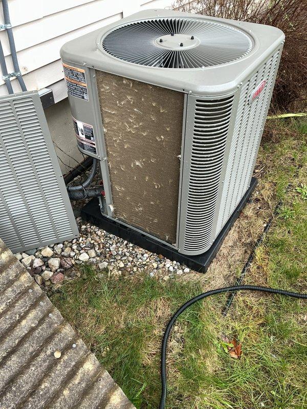 Completed annual cooling maintenance on Lennox outdoor condensing unit. Performed comprehensive system inspection, cleaned condenser coils, checked refrigerant levels and electrical connections, verified proper airflow through fan assembly, and confirmed unit operational status with no deficiencies noted.