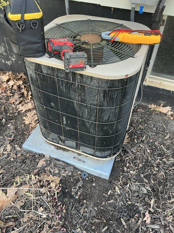 Completed annual cooling maintenance on outdoor condensing unit. Performed comprehensive system inspection, tested electrical components and refrigerant pressures, cleaned condenser coils and fan assembly, and verified proper operation of all mechanical components. Unit found to be operating within manufacturer specifications with no immediate repairs required.