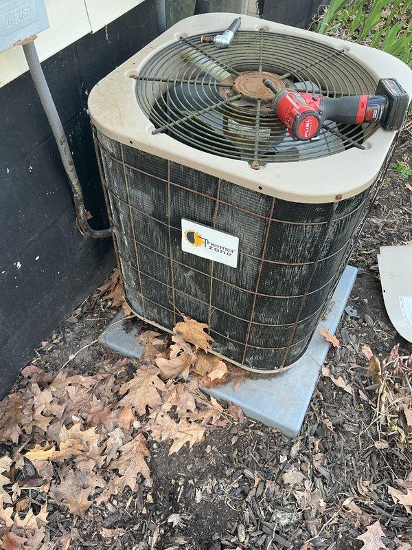 Completed annual cooling maintenance on outdoor condensing unit. Performed comprehensive system inspection, tested electrical components and refrigerant pressures, cleaned condenser coils and fan assembly, and verified proper operation of all mechanical components. Unit found to be operating within manufacturer specifications with no immediate repairs required.