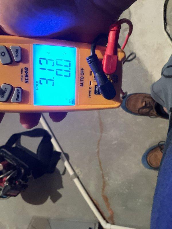 Completed annual cooling maintenance on outdoor condensing unit. Performed system diagnostics using digital multimeter to verify electrical readings and component operation. Inspected condenser coil and exterior components, noting age-related weathering and surface corrosion on metal surfaces. Cleaned accessible areas and checked refrigerant pressures. All system parameters operating within acceptable range at time of service completion.