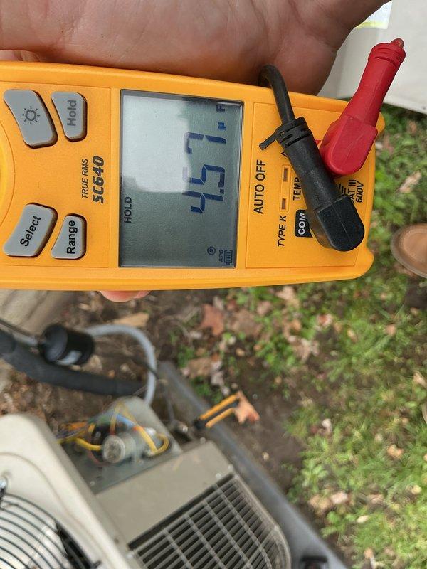 Completed routine preventive maintenance on residential central air conditioning system. Performed comprehensive inspection of outdoor condenser unit, verified electrical connections and voltage readings using digital multimeter, checked refrigerant lines and insulation integrity, and confirmed proper operation of condenser fan. All components found operating within normal parameters with no deficiencies noted at time of service.