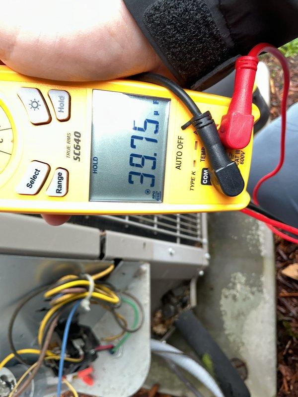 Completed annual cooling maintenance on residential HVAC system. Performed electrical diagnostics using digital multimeter, recording voltage readings of 737V and 30.75V at various test points on the outdoor condensing unit. Inspected and tested all electrical connections, wiring harnesses, and component functionality to ensure safe and efficient operation for the cooling season.