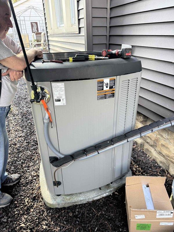 Completed warranty return service to replace failed condenser fan motor (part #19u98) and defective condenser circuit board (part #16x41). Both components were successfully installed and system was tested to verify proper operation of the outdoor unit.