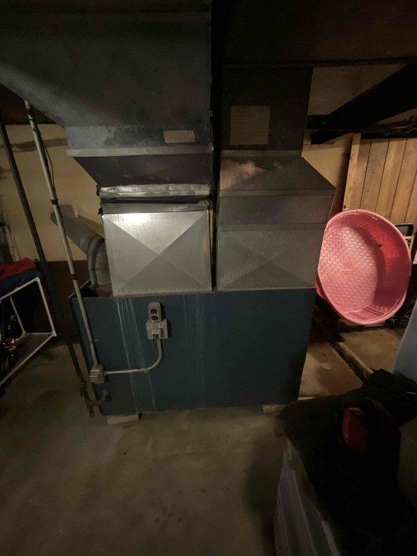 Conducted on-site assessment for furnace replacement in basement mechanical room. Evaluated existing blue HVAC unit with metal plenum and ductwork system, documented current equipment configuration and installation conditions for estimate preparation. Provided quote for furnace-only replacement per property owner's specifications.