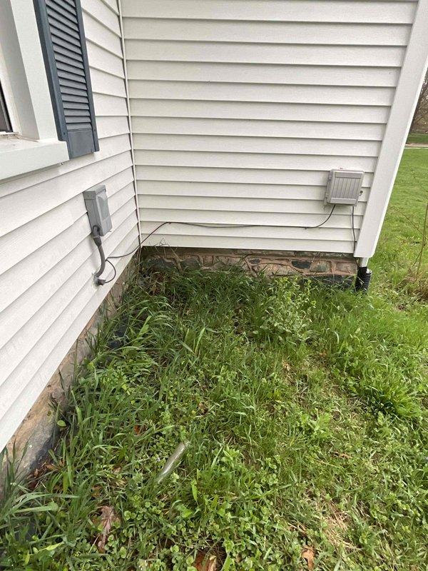 Completed comprehensive assessment and provided estimate for full HVAC system replacement at residential property with 10-year-old air conditioning system. Evaluated existing 3-ton condenser unit, evaporator coil, and refrigerant line set, all requiring replacement due to age and system efficiency concerns. Documented exterior condenser location on white vinyl-sided home near foundation with adequate clearance for new equipment installation. Inspected interior mechanical room in basement with aging stone foundation, confirming adequate space and access for evaporator coil replacement and line set routing. Photographed current system configuration and installation areas to support detailed replacement proposal. Provided estimate options for complete system replacement to be scheduled within requested 90-day timeframe.