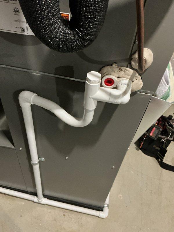 Completed annual cooling maintenance on residential HVAC system. Performed comprehensive inspection of air handler unit, verified proper operation of condensate drain system with P-trap configuration, checked refrigerant lines for secure connections and proper insulation, and inspected electrical components and ductwork connections. All equipment found operating within normal parameters with no issues identified.