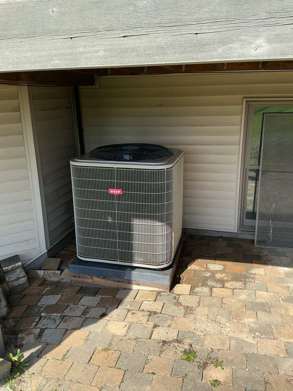 Completed routine preventative maintenance on residential air conditioning system. Performed comprehensive inspection of outdoor condensing unit, verified proper operation of all components, and documented equipment condition with photographs. Unit found in satisfactory operating condition with no immediate service needs identified.