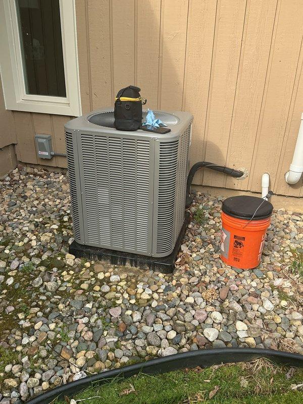 Completed scheduled Air Care Maintenance on residential HVAC system including both indoor furnace unit and outdoor condensing unit. Performed comprehensive inspection of all components, verified proper operation of heating and cooling equipment, checked refrigerant levels, inspected ductwork connections, and cleaned condenser coils. All systems operating within normal parameters with no issues identified.