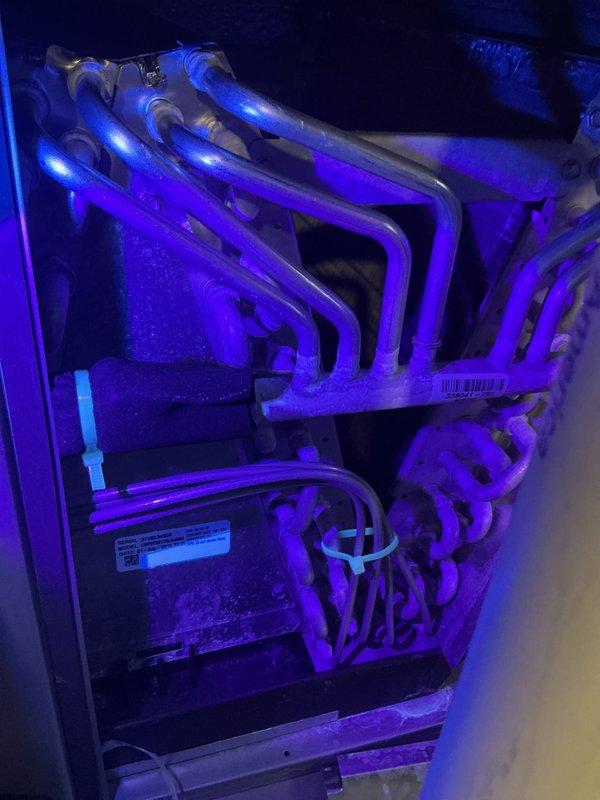 Completed routine Air Care Cooling maintenance inspection on HVAC system. Performed standard ACM protocol including visual inspection of unit components, verification of manufacturer labels and specifications, and photographic documentation of equipment condition. All systems operating within normal parameters with no immediate service needs identified.