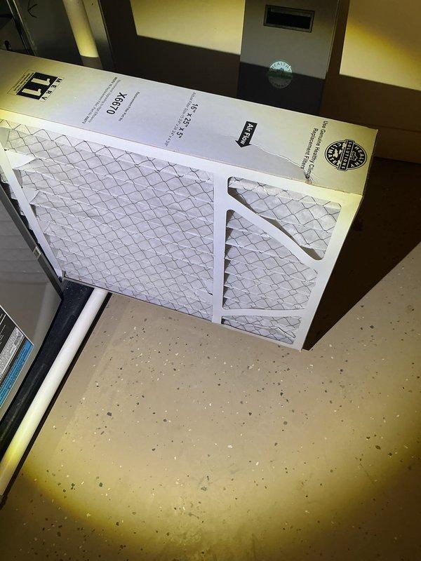 Completed annual cooling maintenance on HVAC system. Replaced air filter with new 16x25x1 pleated filter and inspected ductwork insulation and refrigerant lines for proper condition and secure connections.