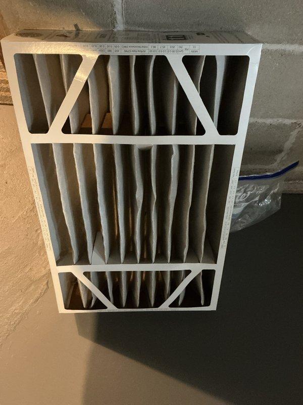 Completed annual preventive maintenance on residential air conditioning system. Inspected furnace and air handler unit, replaced dirty air filter with new filter to ensure proper airflow and system efficiency. Verified all mechanical components, ductwork connections, and associated plumbing were functioning properly with no immediate concerns noted.