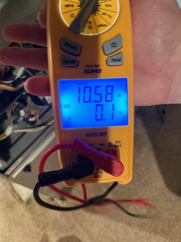 Performed scheduled maintenance on air conditioning system. Conducted comprehensive electrical diagnostics using digital multimeter, measuring voltage readings and system parameters to verify proper operation. Unit tested and confirmed operating within normal specifications.