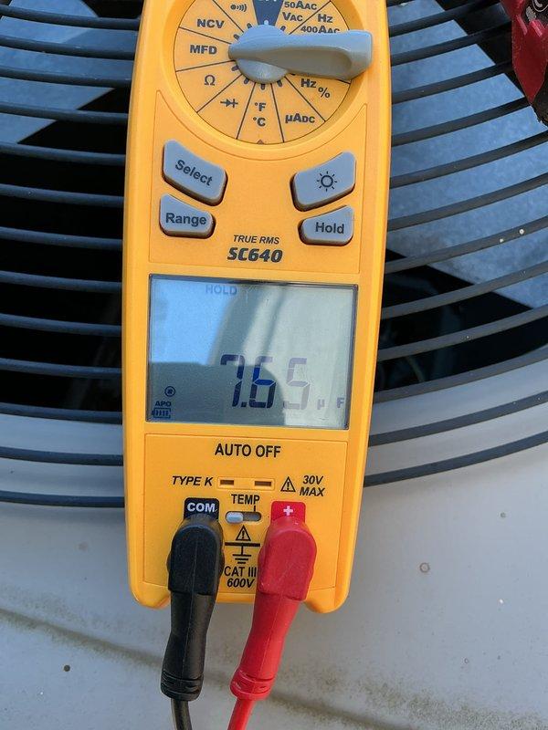 Performed scheduled maintenance on air conditioning system. Conducted comprehensive electrical diagnostics using digital multimeter, measuring voltage readings and system parameters to verify proper operation. Unit tested and confirmed operating within normal specifications.