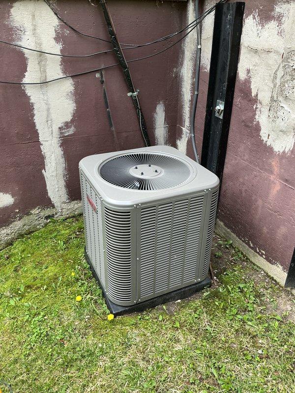Completed seasonal maintenance on a 3-year-old central air conditioning system. Performed comprehensive AC tune-up including inspection of outdoor condenser unit, verification of proper operation, cleaning of components, and system performance evaluation. Unit found operating within normal parameters with no deficiencies noted; routine preventative maintenance successfully completed.